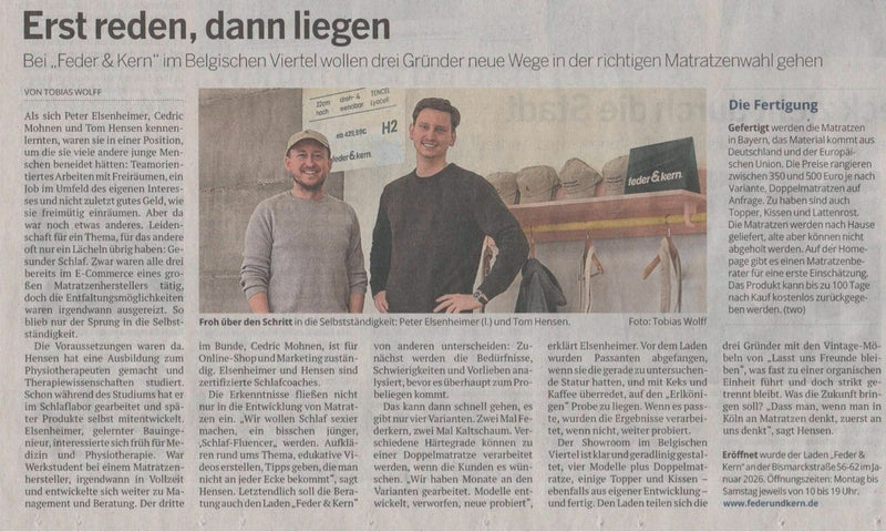 Feder & Kern in der Kölnischen Rundschau